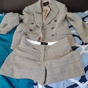 Banana Republic Gray Blazer and Shorts Set